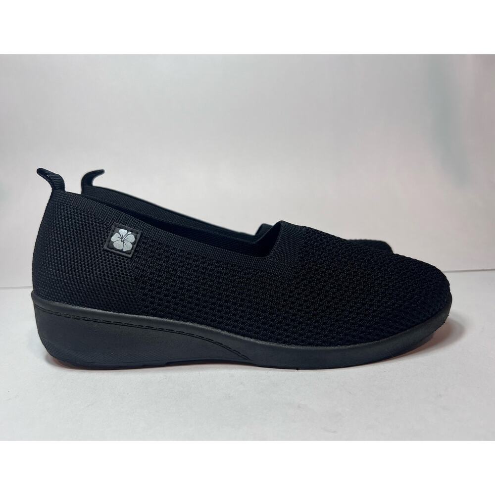 Tommy Bahama Sunset Black Knit Slip-On Shoes Women's Size 8 Lightweight